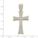 Load image into Gallery viewer, 14k Micro Pave CZ Large Cross 49mm Pendant  about 2 inches
