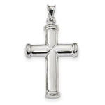 Load image into Gallery viewer, 14k White Gold Polished Stamping Cross Pendant
