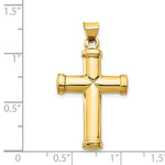 Load image into Gallery viewer, 14K Yellow Gold Polished Stamping Cross Pendant
