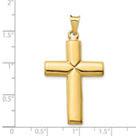 Load image into Gallery viewer, 14k Yellow Gold Polished Stamping Cross Pendant

