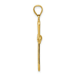 Load image into Gallery viewer, 14k Yellow Gold Polished Rounded Cross w/-X- Center Pendant
