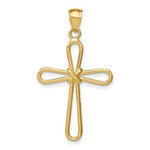 Load image into Gallery viewer, 14k Yellow Gold Polished Rounded Cross w/-X- Center Pendant
