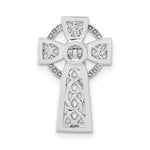 Load image into Gallery viewer, 14k White Gold Polished Celtic Cross Chain Slide

