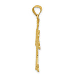 Load image into Gallery viewer, 14k Yellow Gold Diamond-cut Fancy Cross Pendant
