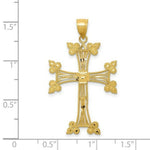 Load image into Gallery viewer, 14k Yellow Gold Diamond-cut Fancy Cross Pendant
