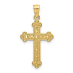 Load image into Gallery viewer, 14K Yellow Gold Satin &amp; Polished Faith Cross Pendant
