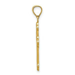 Load image into Gallery viewer, 14K Yellow Gold Satin &amp; Polished Budded Cross Pendant
