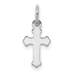 Load image into Gallery viewer, 14k White Gold Mini Polished Cross Charm
