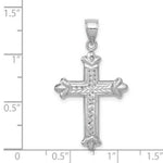 Load image into Gallery viewer, 14k White Gold Reversible Diamond-cut Cross Pendant
