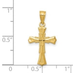 Load image into Gallery viewer, 14K Yellow Gold Diamond-cut Cross Pendant
