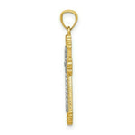 Load image into Gallery viewer, 14k Two Tone Gold Polished Cross Pendant
