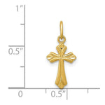 Load image into Gallery viewer, 14K Yellow Gold Polished Diamond-cut Small Cross Charm
