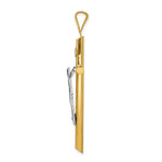 Load image into Gallery viewer, 14k Two Tone Gold Polished 2 inch Crucifix Pendant
