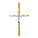 Load image into Gallery viewer, 14k Two Tone Gold Polished Jesus Crucifix Pendant
