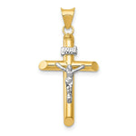 Load image into Gallery viewer, 14k Two-Tone Gold Polished Jesus Crucifix Pendant
