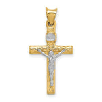 Load image into Gallery viewer, 14k Two Tone Gold Crucifix Pendant
