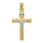 Load image into Gallery viewer, 14k Two-Tone Gold Crucifix Pendant
