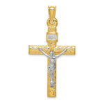 Load image into Gallery viewer, 14k Two Tone Gold Crucifix Pendant
