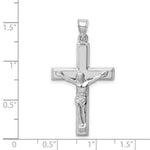 Load image into Gallery viewer, 14k White Gold Polished Crucifix Pendant
