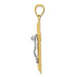 Load image into Gallery viewer, 14k Two Tone Gold Diamond Cut Crucifix Pendant

