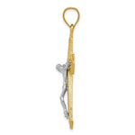 Load image into Gallery viewer, 14k Two Tone Gold Diamond-cut Passion Crucifix Pendant
