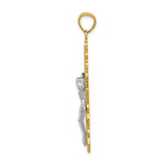 Load image into Gallery viewer, 14k Two Tone Gold Crucifix Pendant
