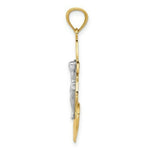 Load image into Gallery viewer, 14K Two-tone Gold with Rhodium Polished Mariners Crucifix Pendant
