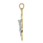 Load image into Gallery viewer, 14k Two-tone Gold Polished Celtic INRI Crucifix Pendant
