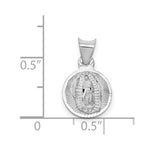 Load image into Gallery viewer, 14k White Gold Our Lady of Guadalupe Circle Pendant

