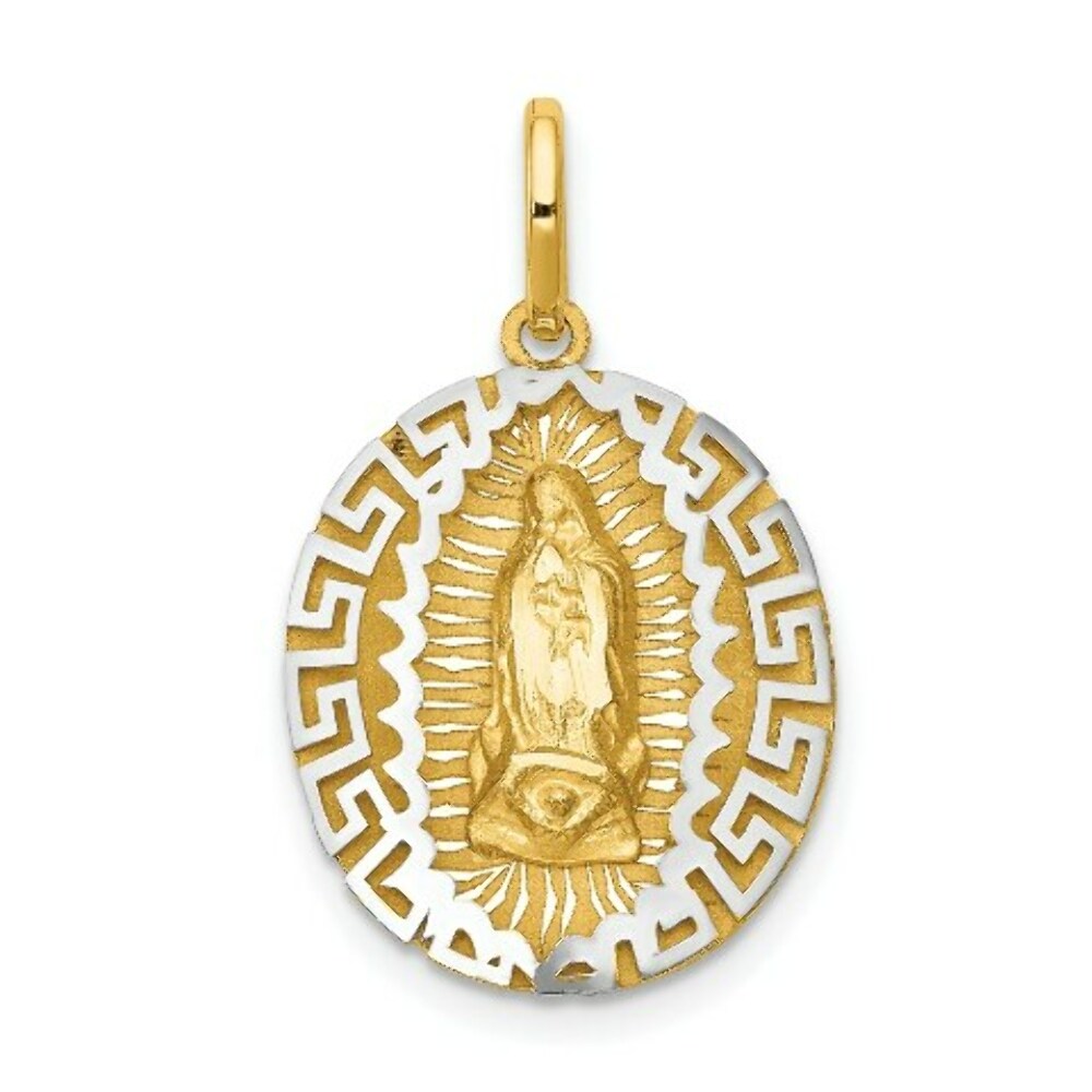 14k Two-Tone Gold Our Lady Of Guadalupe Pendant