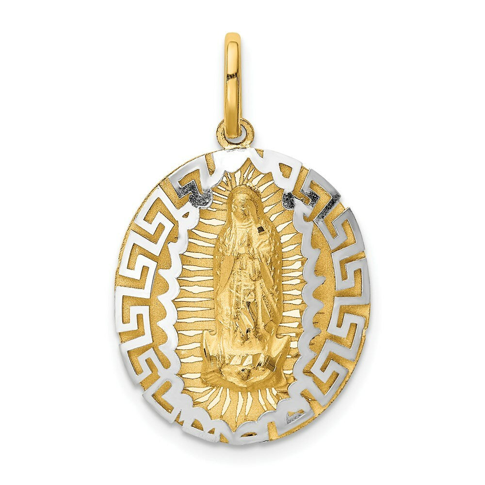 14k Two Tone Gold Our Lady Of Guadalupe Pendant