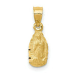 Load image into Gallery viewer, 14K Yellow Gold Satin &amp; Diamond-cut Our Lady of Guadalupe Pendant
