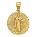 Load image into Gallery viewer, 14k Yellow Gold San Benito 2 Sided Round Pendant
