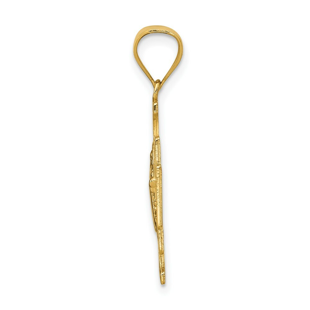 14k Yellow Gold San Benito 2-Sided Cross Pendant