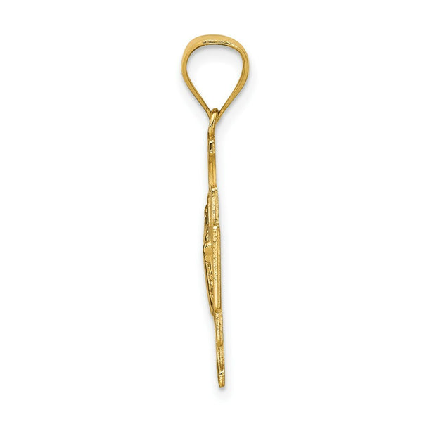 14k Yellow Gold San Benito 2-Sided Cross Pendant