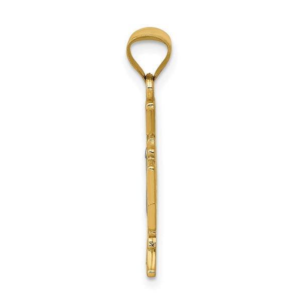 14K Two-tone Gold with Rhodium St. Benedict Pendant