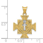 Load image into Gallery viewer, 14K Two-tone Gold with Rhodium St. Benedict Pendant
