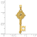 Load image into Gallery viewer, 14k Yellow Gold San Benito 2-Sided Key Pendant
