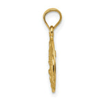 Load image into Gallery viewer, 14K Yellow Gold Satin &amp; Diamond-cut Baptism Pendant
