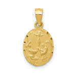 Load image into Gallery viewer, 14K Yellow Gold Satin &amp; Diamond-cut Baptism Pendant
