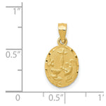 Load image into Gallery viewer, 14K Yellow Gold Satin &amp; Diamond-cut Baptism Pendant

