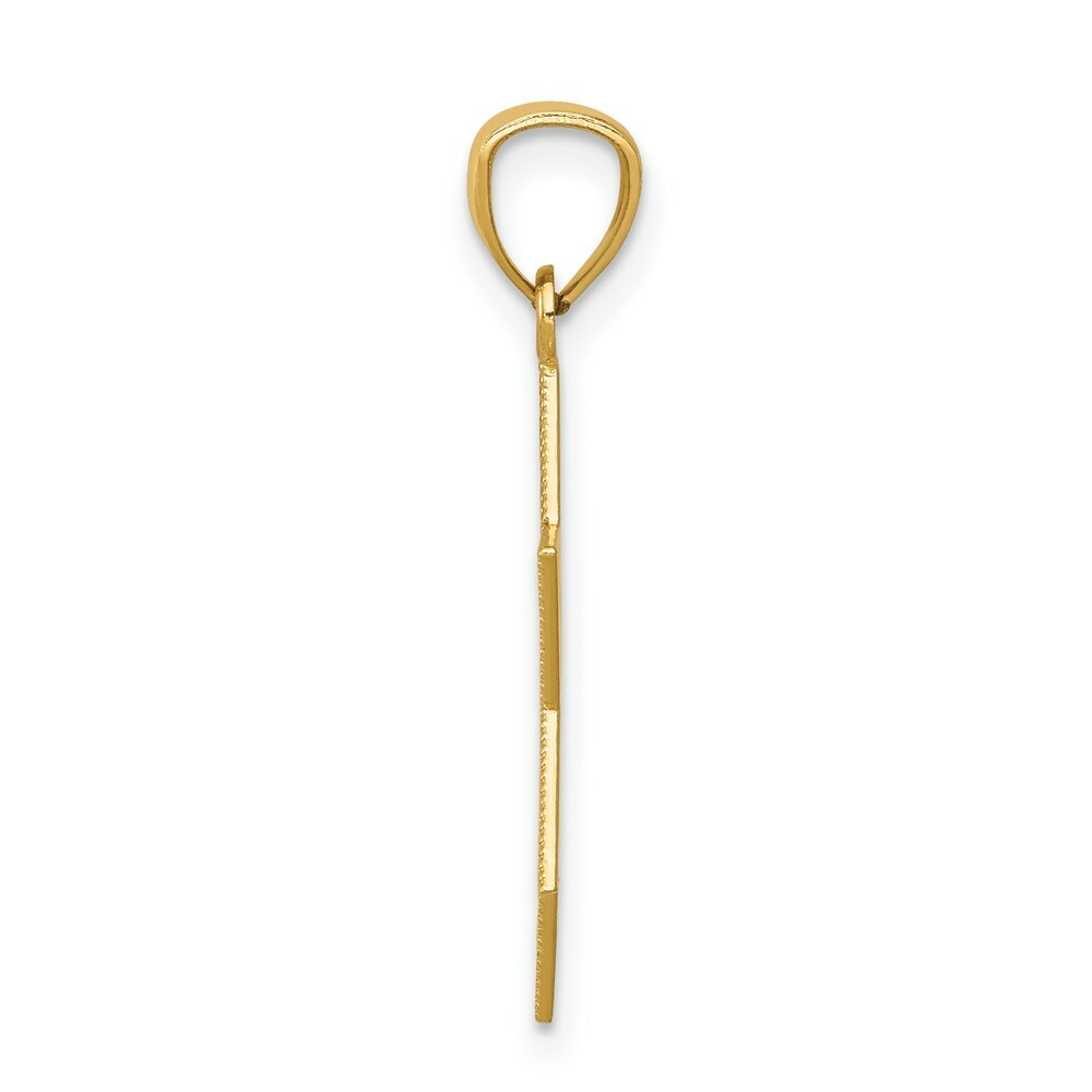 14K Two-tone Gold with Rhodium Star of David w/Chai Pendant