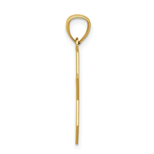 14K Two-tone Gold with Rhodium Star of David w/Chai Pendant