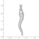 Load image into Gallery viewer, 14k White Gold Hollow Italian Horn Pendant
