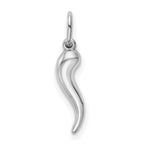 Load image into Gallery viewer, 14k White Gold Hollow Italian Horn Pendant

