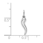 Load image into Gallery viewer, 14k White Gold Hollow Italian Horn Pendant
