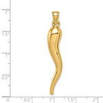 Load image into Gallery viewer, 14K Yellow Gold Hollow Italian Horn Pendant
