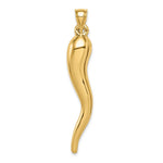 Load image into Gallery viewer, 14K Yellow Gold Hollow Italian Horn Pendant
