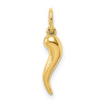 Load image into Gallery viewer, 14K Yellow Gold Hollow Italian Horn Pendant
