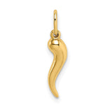 Load image into Gallery viewer, 14K Yellow Gold Hollow Italian Horn Pendant

